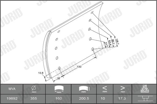 Jurid 1989204040 - Kit de garnitures de frein, frein à tambour cwaw.fr