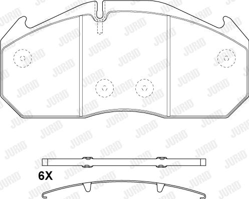 Jurid 2905305390 - Kit de plaquettes de frein, frein à disque cwaw.fr