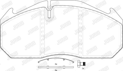 Jurid 2903005390 - Kit de plaquettes de frein, frein à disque cwaw.fr