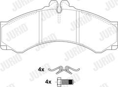 Jurid 2907609560 - Kit de plaquettes de frein, frein à disque cwaw.fr