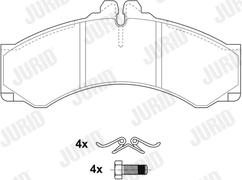 Jurid 2907604530 - Kit de plaquettes de frein, frein à disque cwaw.fr