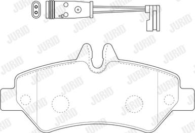 Jurid 2919009561 - Kit de plaquettes de frein, frein à disque cwaw.fr