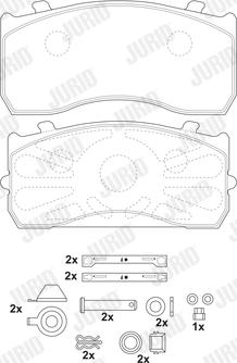 Jurid 2914809560 - Kit de plaquettes de frein, frein à disque cwaw.fr