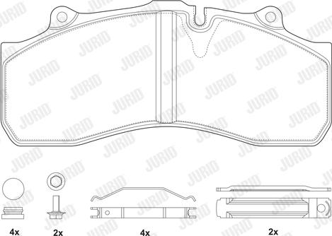 Jurid 2914305390 - Kit de plaquettes de frein, frein à disque cwaw.fr