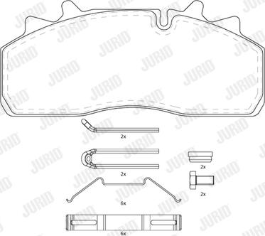 Jurid 2915905390 - Kit de plaquettes de frein, frein à disque cwaw.fr