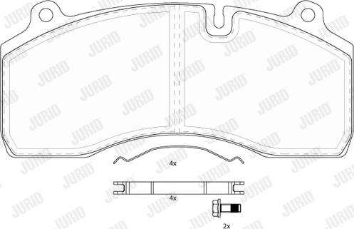 Jurid 2918105390 - Kit de plaquettes de frein, frein à disque cwaw.fr