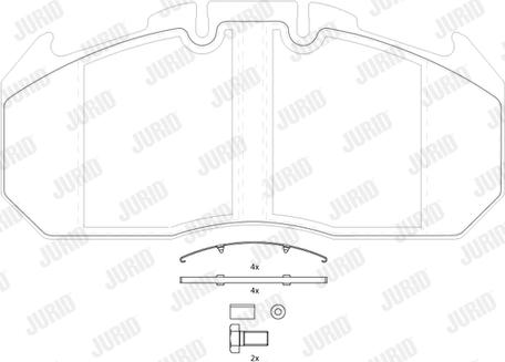 Jurid 2913109560 - Kit de plaquettes de frein, frein à disque cwaw.fr