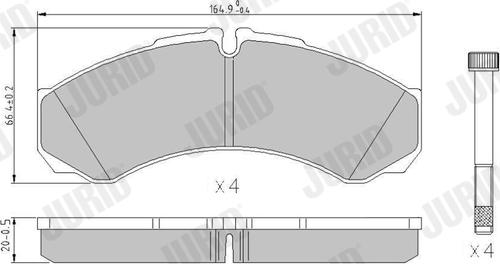 Jurid 2912109561 - Kit de plaquettes de frein, frein à disque cwaw.fr