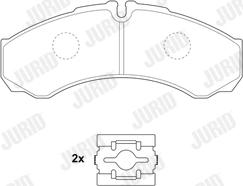 Jurid 2912104530 - Kit de plaquettes de frein, frein à disque cwaw.fr