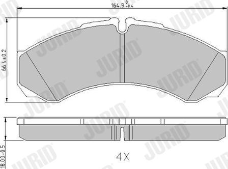 Jurid 2912114530 - Kit de plaquettes de frein, frein à disque cwaw.fr