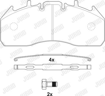 Jurid 2917409560 - Kit de plaquettes de frein, frein à disque cwaw.fr