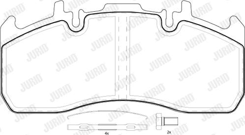 Jurid 2917309560 - Kit de plaquettes de frein, frein à disque cwaw.fr