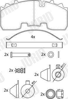 Jurid 2926505390 - Kit de plaquettes de frein, frein à disque cwaw.fr