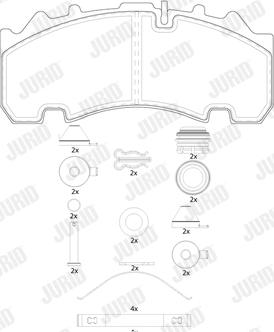 Jurid 2926305390 - Kit de plaquettes de frein, frein à disque cwaw.fr