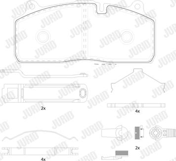 Jurid 2927404420 - Kit de plaquettes de frein, frein à disque cwaw.fr