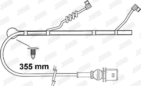 Jurid FAI163 - Contact d'avertissement, usure des plaquettes de frein cwaw.fr