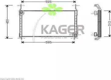 Kager 94-5131 - Condensateur, climatisation cwaw.fr