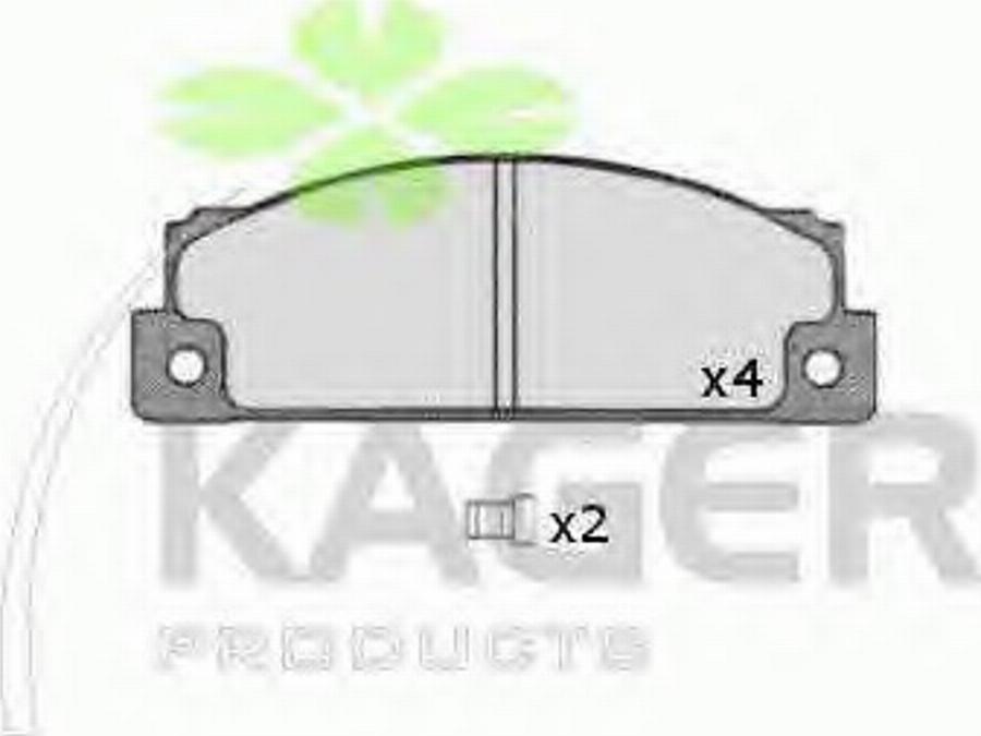 Kager 35-0448 - Kit de plaquettes de frein, frein à disque cwaw.fr