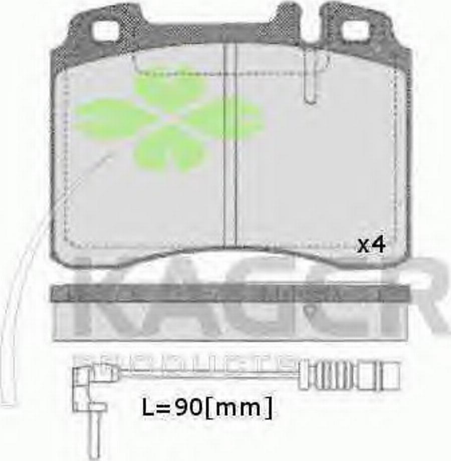 Kager 350408 - Kit de plaquettes de frein, frein à disque cwaw.fr