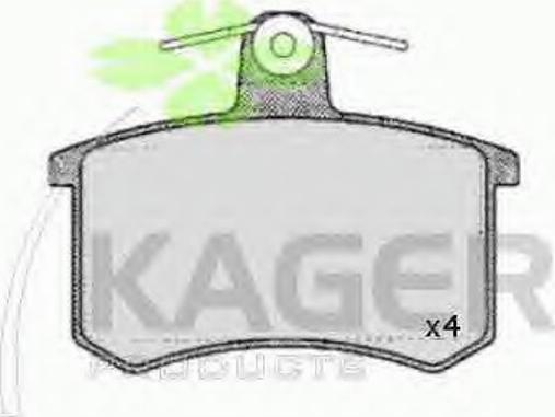 Kager 35-0413 - Kit de plaquettes de frein, frein à disque cwaw.fr