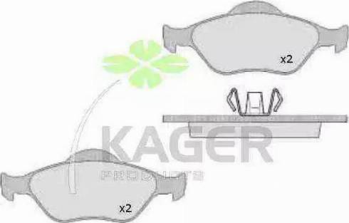 Kager 35-0481 - Kit de plaquettes de frein, frein à disque cwaw.fr