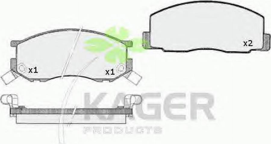 Kager 350597 - Kit de plaquettes de frein, frein à disque cwaw.fr