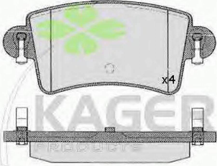 Kager 35-0549 - Kit de plaquettes de frein, frein à disque cwaw.fr