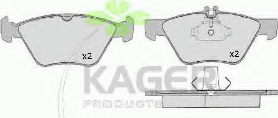 Kager 35-0507 - Kit de plaquettes de frein, frein à disque cwaw.fr