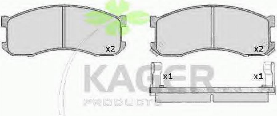 Kager 35-0518 - Kit de plaquettes de frein, frein à disque cwaw.fr