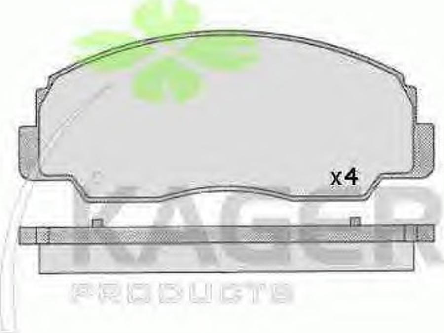 Kager 35-0585 - Kit de plaquettes de frein, frein à disque cwaw.fr