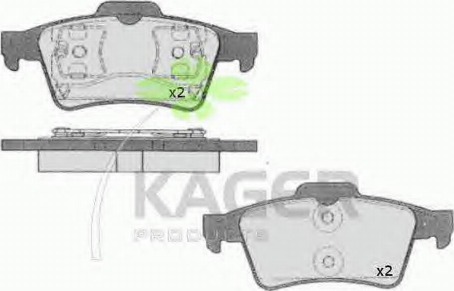 Kager 35-0534 - Kit de plaquettes de frein, frein à disque cwaw.fr