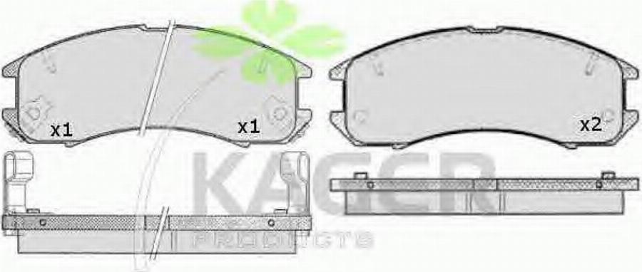 Kager 35-0538 - Kit de plaquettes de frein, frein à disque cwaw.fr