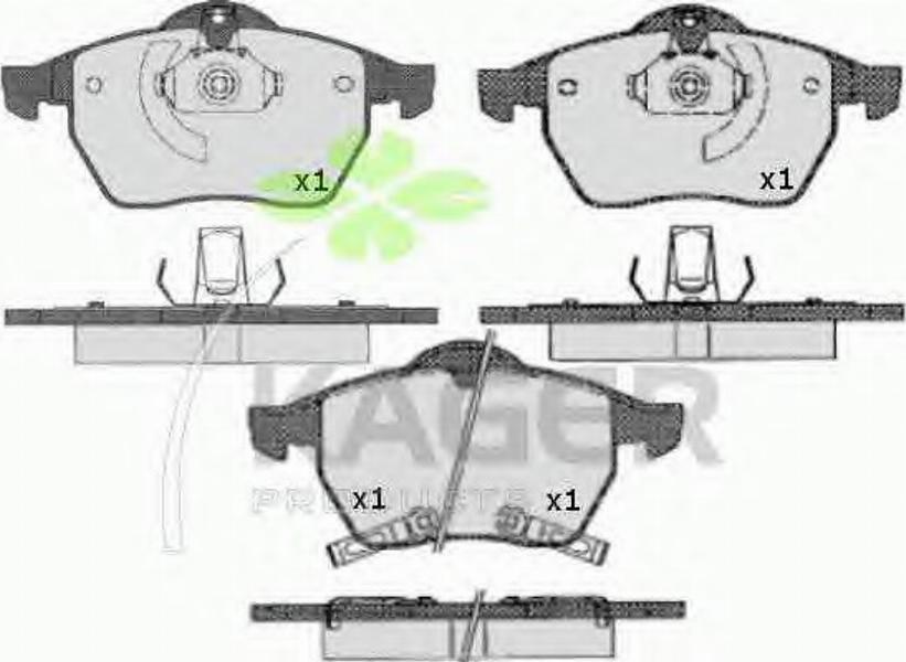 Kager 350529 - Kit de plaquettes de frein, frein à disque cwaw.fr