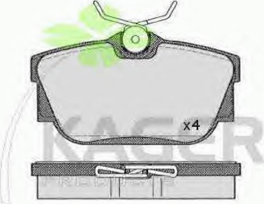 Kager 35-0575 - Kit de plaquettes de frein, frein à disque cwaw.fr