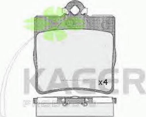 Kager 35-0576 - Kit de plaquettes de frein, frein à disque cwaw.fr