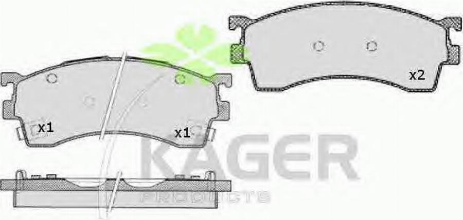 Kager 35-0570 - Kit de plaquettes de frein, frein à disque cwaw.fr