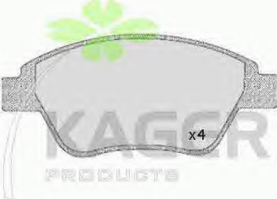 Kager 350577 - Kit de plaquettes de frein, frein à disque cwaw.fr