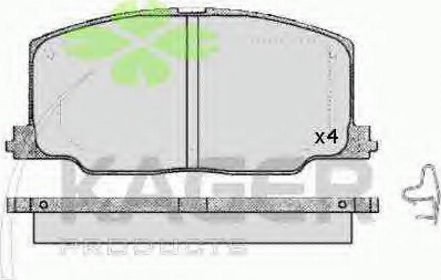 Kager 35-0654 - Kit de plaquettes de frein, frein à disque cwaw.fr