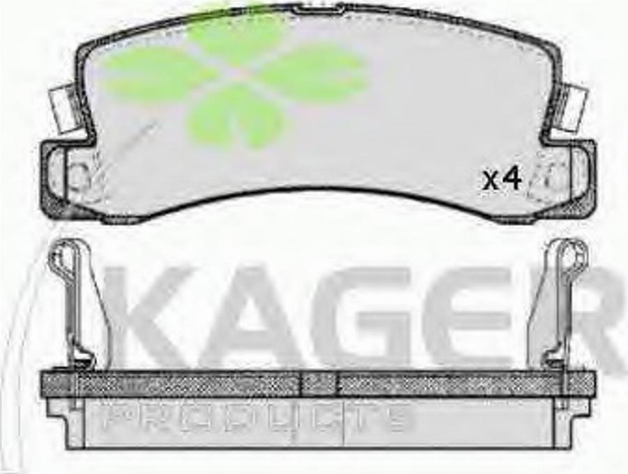 Kager 35-0655 - Kit de plaquettes de frein, frein à disque cwaw.fr