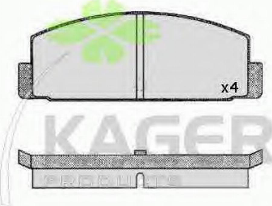 Kager 35-0619 - Kit de plaquettes de frein, frein à disque cwaw.fr