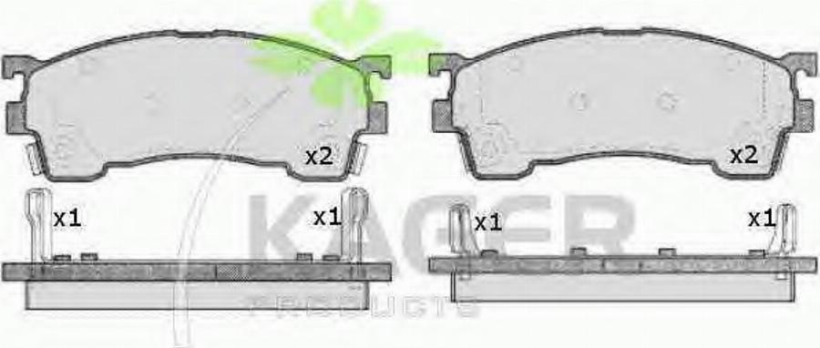 Kager 35-0623 - Kit de plaquettes de frein, frein à disque cwaw.fr