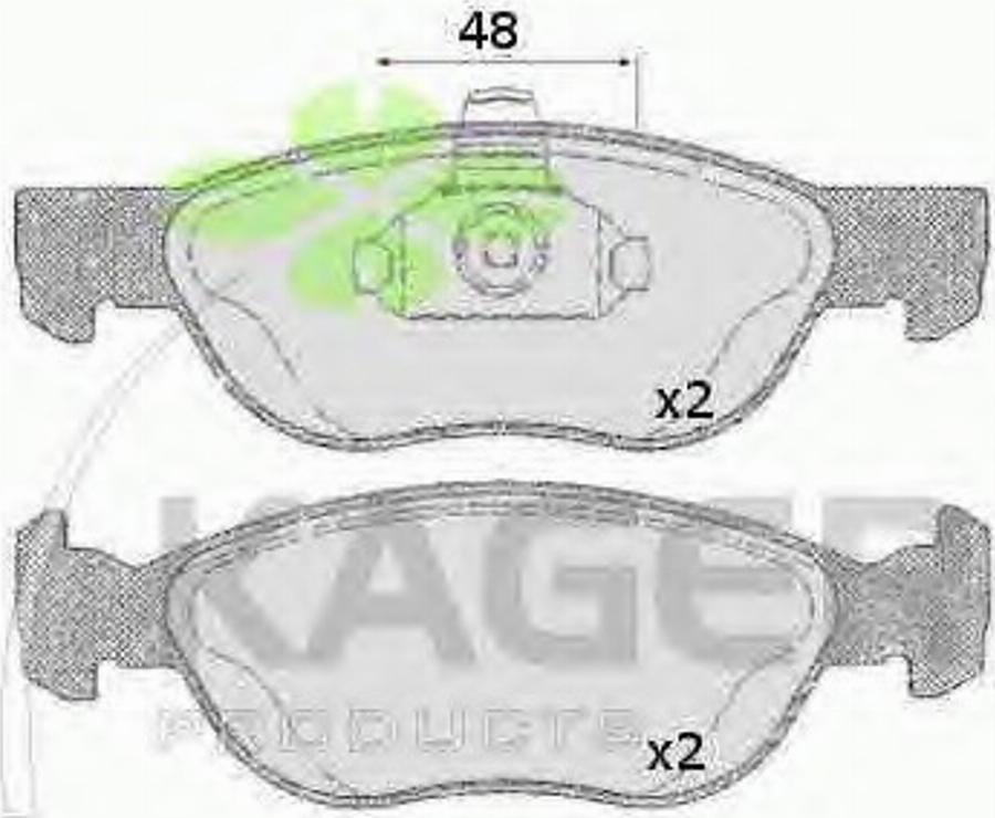 Kager 350627 - Kit de plaquettes de frein, frein à disque cwaw.fr