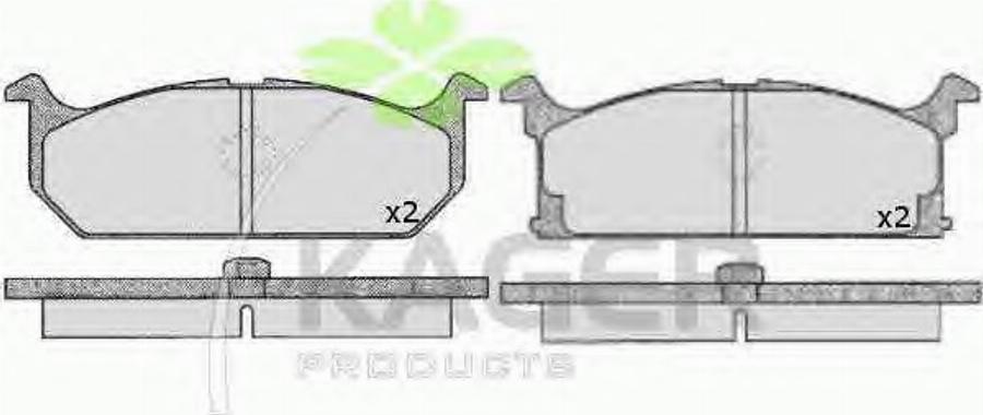 Kager 35-0672 - Kit de plaquettes de frein, frein à disque cwaw.fr