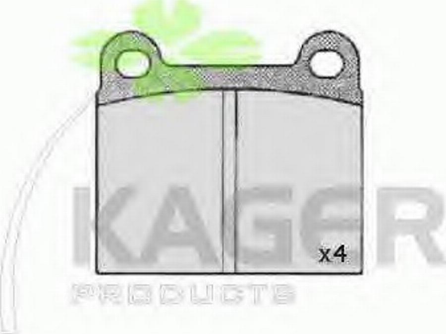 Kager 35-0044 - Kit de plaquettes de frein, frein à disque cwaw.fr