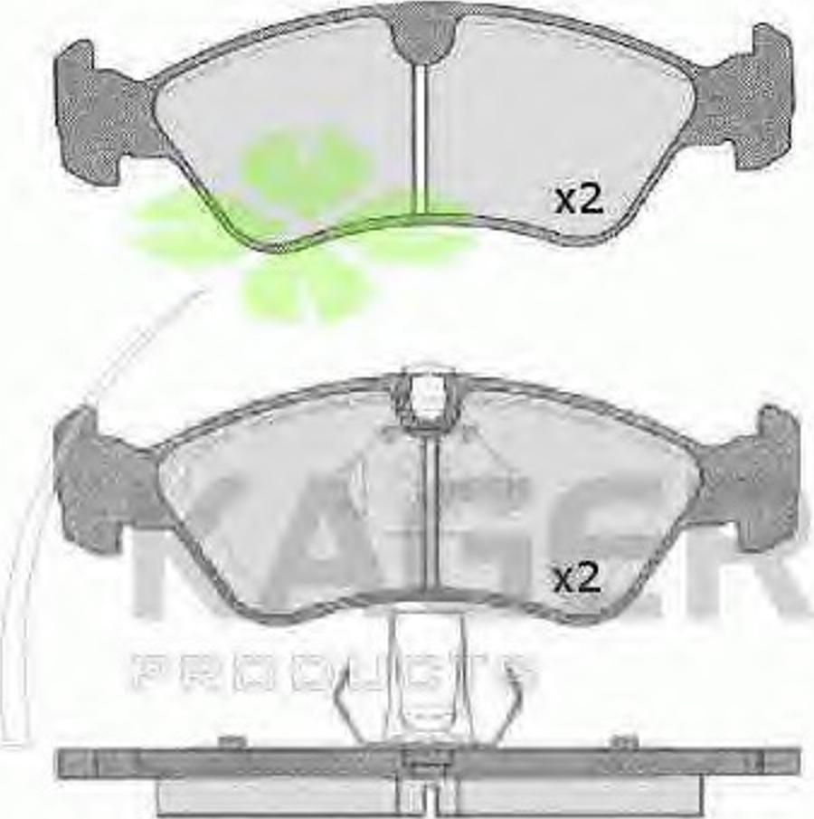 Kager 35-0047 - Kit de plaquettes de frein, frein à disque cwaw.fr