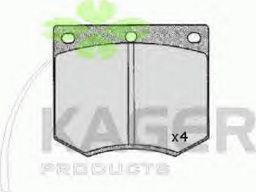 Kager 35-0054 - Kit de plaquettes de frein, frein à disque cwaw.fr