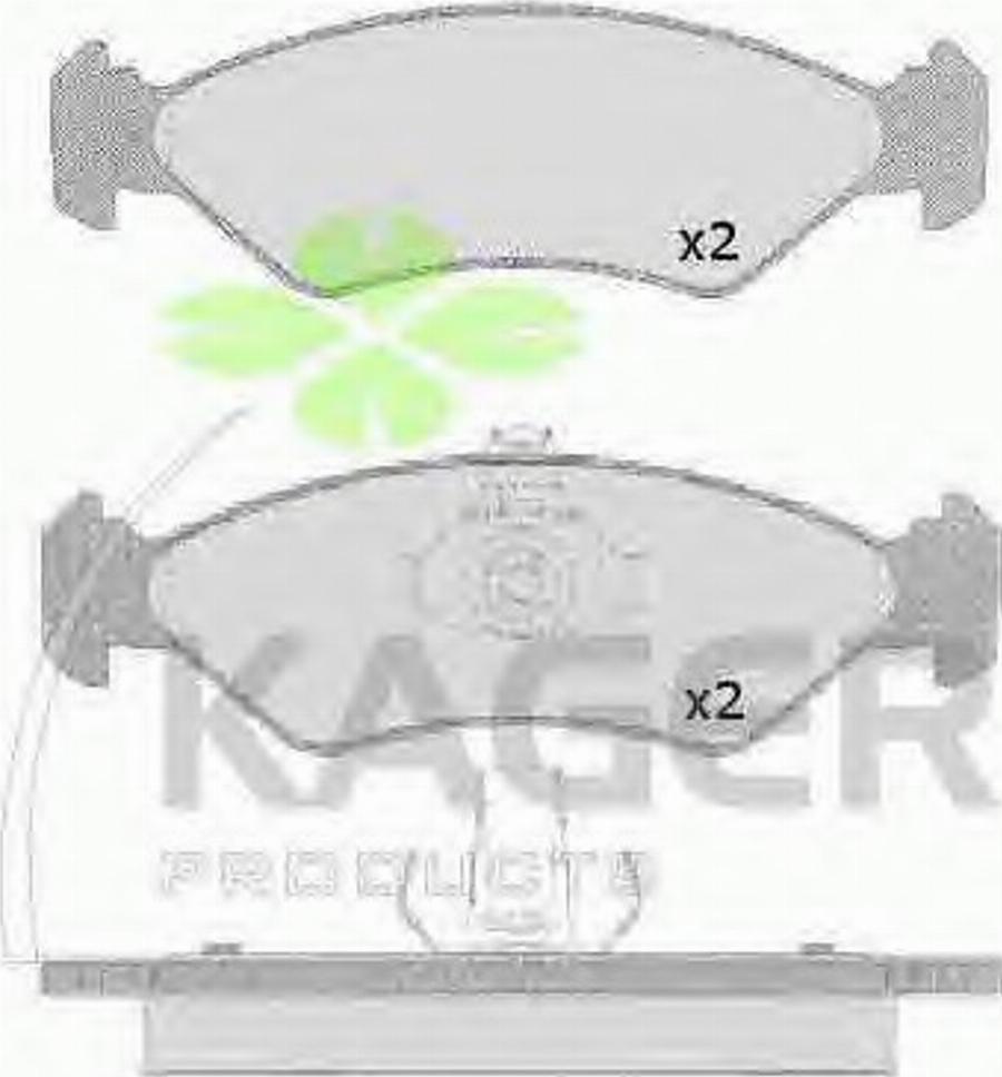 Kager 350051 - Kit de plaquettes de frein, frein à disque cwaw.fr