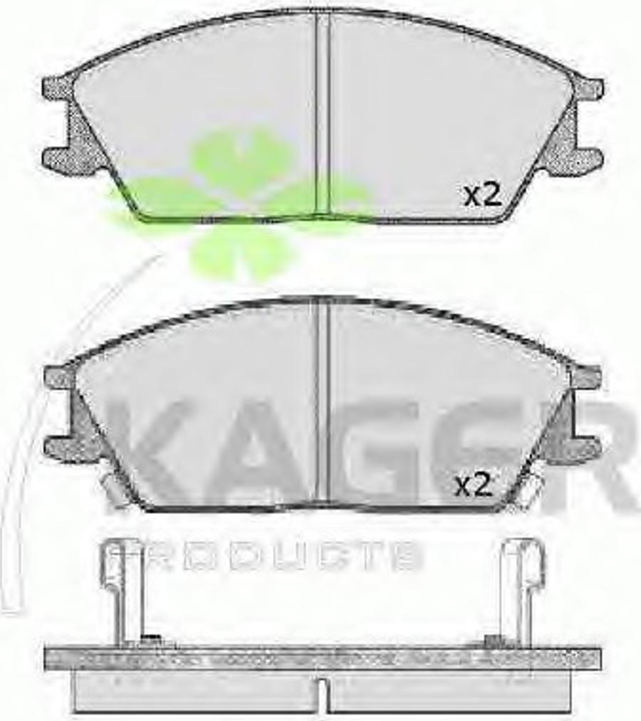 Kager 350058 - Kit de plaquettes de frein, frein à disque cwaw.fr