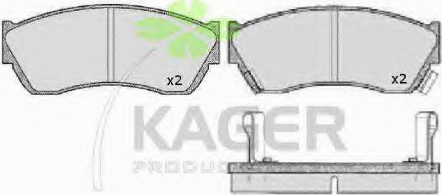 Kager 35-0009 - Kit de plaquettes de frein, frein à disque cwaw.fr