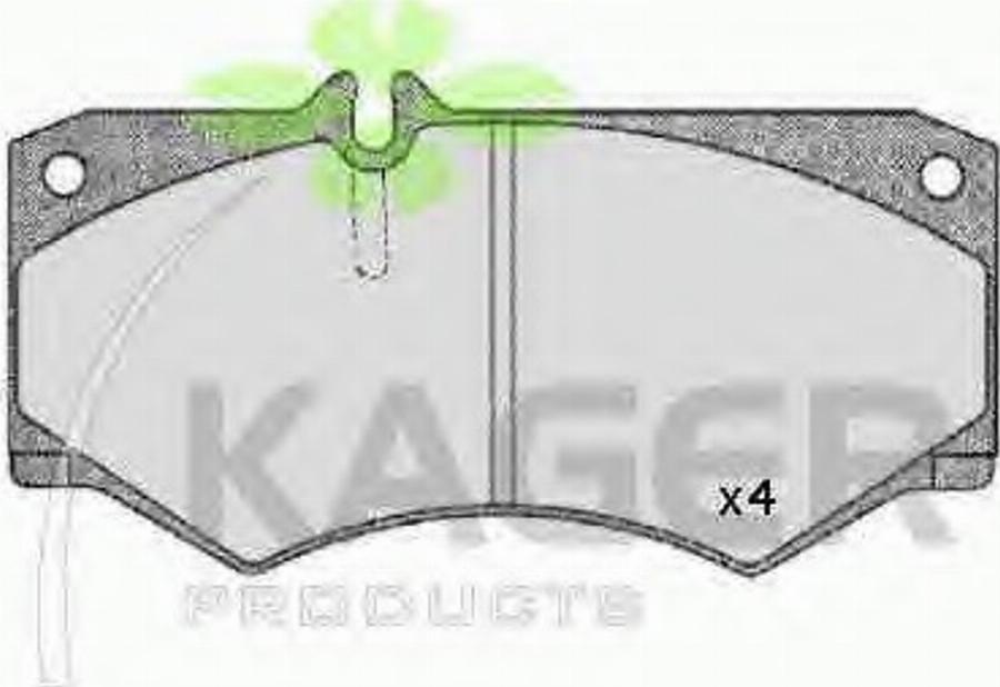 Kager 35-0016 - Kit de plaquettes de frein, frein à disque cwaw.fr